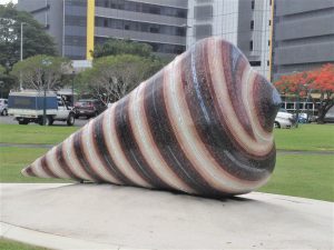 Telescopus‘ Shell Sculpture by Dominic Johns – Cairns Esplanade – Steel, Fibreglass & Mosaic "