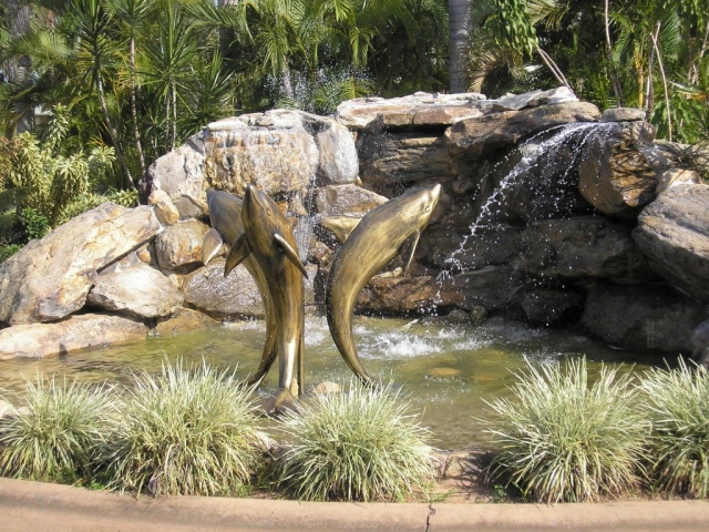 Fibreglass Garden sculpture - Dolphins